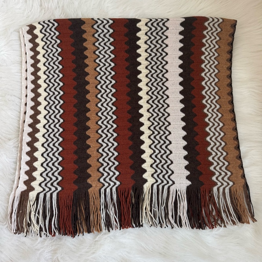 Missoni zigzag wool scarf shawl